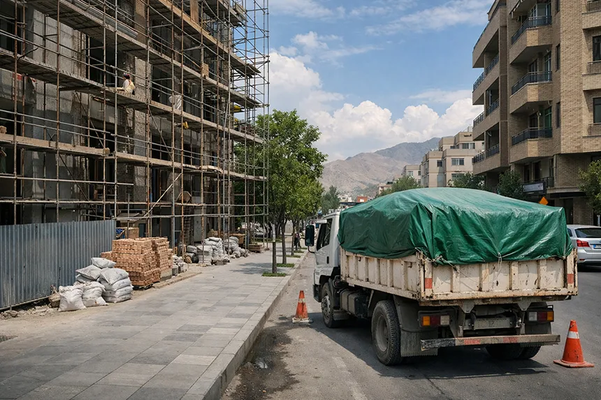 حمل مصالح و نخاله در شهر